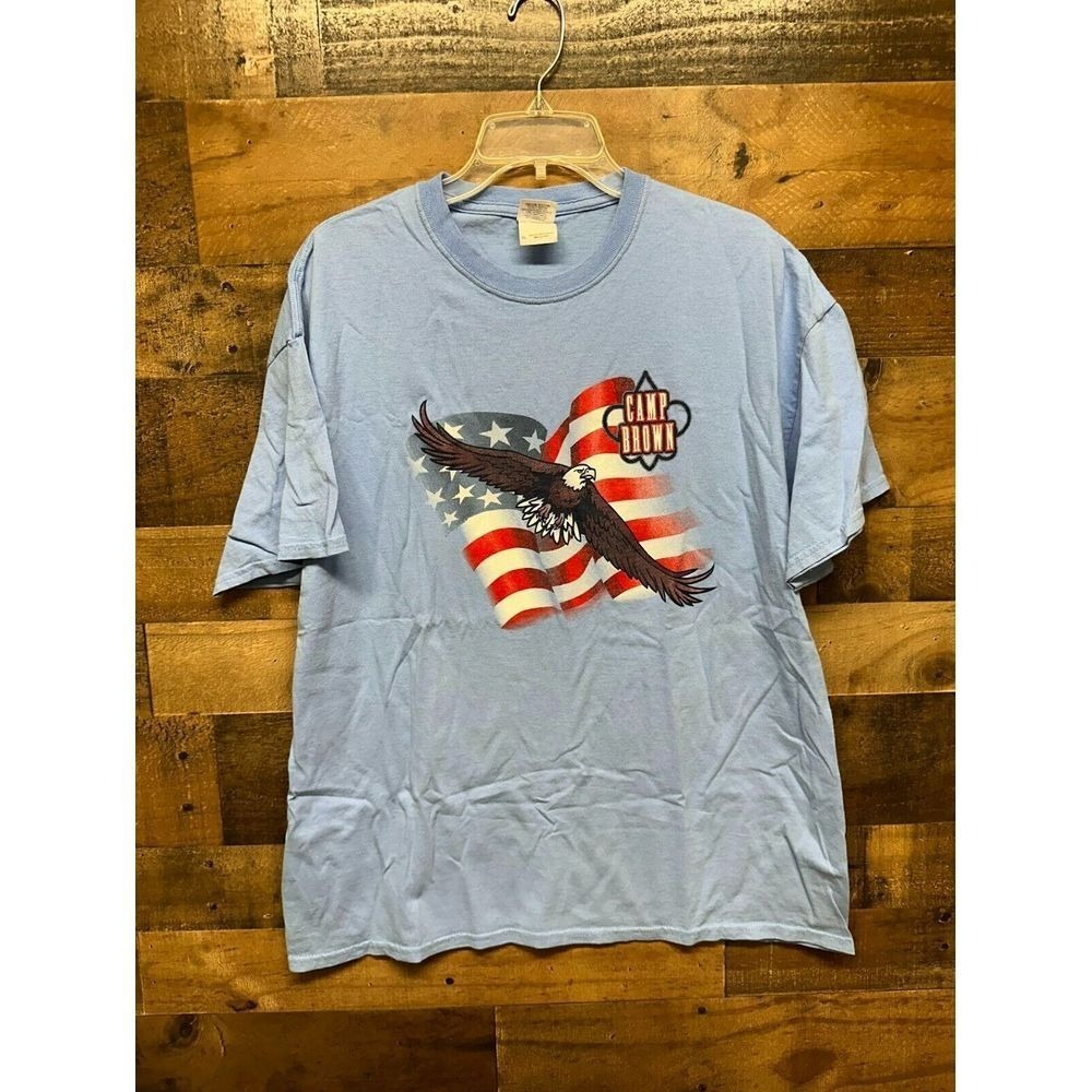 Gildan Men's Camp Brown T-Shirt Size X-Large